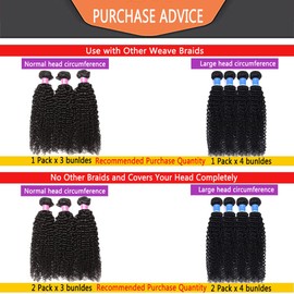 Set of 4 Curly Brazilian Weaves - 22 Inches - Brazilian Hair Bundles - 50g/bundle (200g Total)-Natural Virgin Human Hair Bundles