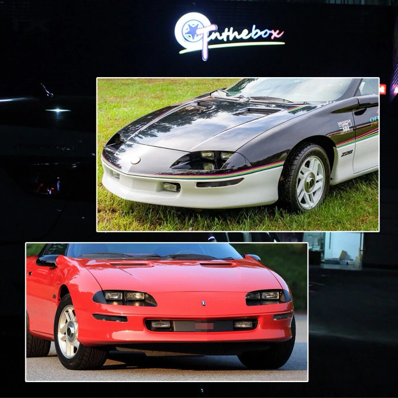 GTINTHEBOX Bumper Lights Fit 1993-2002 Chevy Camaro Black Signal Parking
