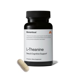Momentous L-Theanine Supplement - 200 mg Capsules to Promote Relaxation & Focus - NSF Certified for Sport - GMO- & Gluten-Free - 60 Servings