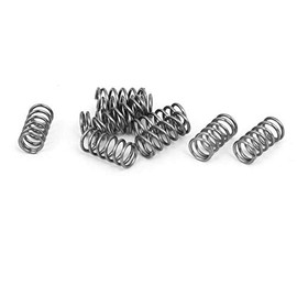 TOP-VIGOR 10Pcs Compression Spring, 5mm OD,0.6mm Wire Size,10mm Free Length Dual Extended Durable Dual Hook Tension Spring for Furniture Screen Doors Repair Projects