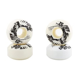 Skateboard Wheels, Spitfire Wheels, 52mm X 30mm 4 Pcsset Outdoor Classic PU Cruiser Longboard Skateboard Wheels (White)