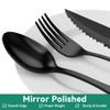 49-Piece Black Silverware Set with Organizer, Stainless Steel Flatware Set