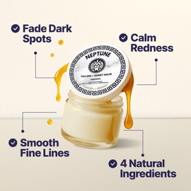 Tallow and Manuka Honey Balm, 2 oz, Unscented, Grass Fed Grass Finished, Face Cream, Body, Lotion, and Lip Balm