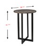 SEI Furniture Danby 42" Bar Bistro Table, Burnt Oak, Black