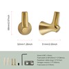 5 Pack Towel Hooks Champagne Bronze Coat Hooks, Zinc Alloy