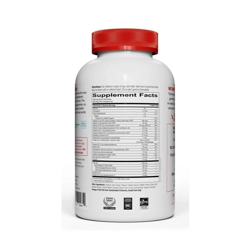 SmartyPants Kids Formula Multivitamin, 180 Gummies