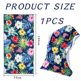 1 Printed Beach Towel, Microfiber Beach Towel, Absorbent And Quick-Drying Beach Towel, Beach Sun Protection Shawl, Double-Sided Soft Bath Towel