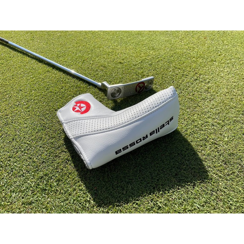 STELLA ROSSA Stellarossa Pin Putter Headcover Faux Leather White Embroidered