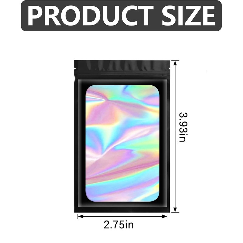 Mylar Bag Set, 10 x 7 cm Zip Bags, Gift