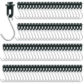 Greenhouse Hooks Hanger Greenhouse Twist Clips Greenhouse Fixing Clips with Stainless Steel S Hooks for Outdoor Garden Hanging Plants Plastic Insulation Netting Shading (100 Pieces)