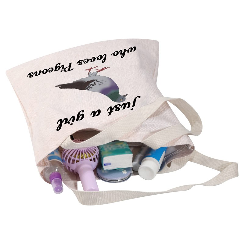 MBMSO Pigeon Tote Bag just a Girl who Loves Pigeons