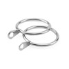 JAPCHET 50 Pack 30mm Silver Metal Curtain Rings, Curtain Pole