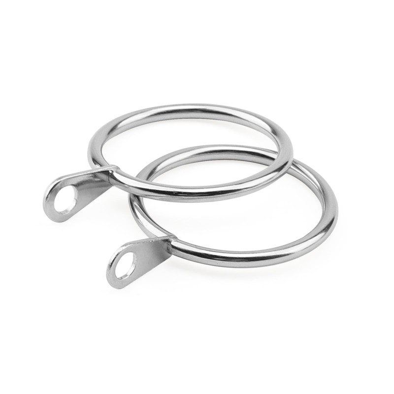 JAPCHET 50 Pack 30mm Silver Metal Curtain Rings, Curtain Pole