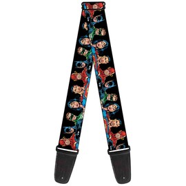 Buckle-Down Guitar Strap - Justice League Elite Forces Superheroes - 2" Wide - 29-54" Length