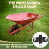 Blulu 2 Set Heavy Duty Wheelbarrow Axle Bracket Set Compatible