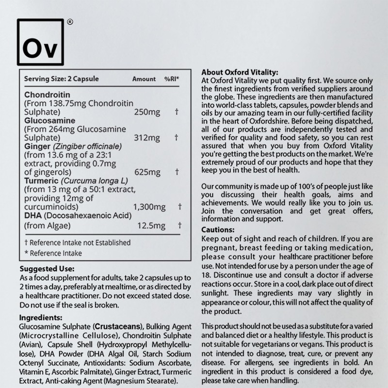 Glucosamine & Chondroitin Complex with Ginger, Turmeric and Omega-3 Fatty