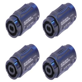 (4 Pack) Neutrik NL4MMX Speakon Locking 2 and 4 Pole Coupler Female to Female