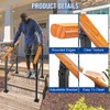 UOKRR Metal Handrail Wood Grain for Elderly, 3 Step Hand