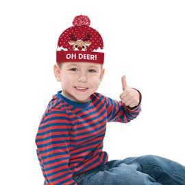 Light up Hat Beanie LED Christmas Hat Christmas LED Light Up Hat Beanie Knit Cap Xmas Hat Warm Knitted Hat Elastic Winter Snow Ski Hat for Adults Women Men Kids Girls Boys Novelty Funny Hat Gifts