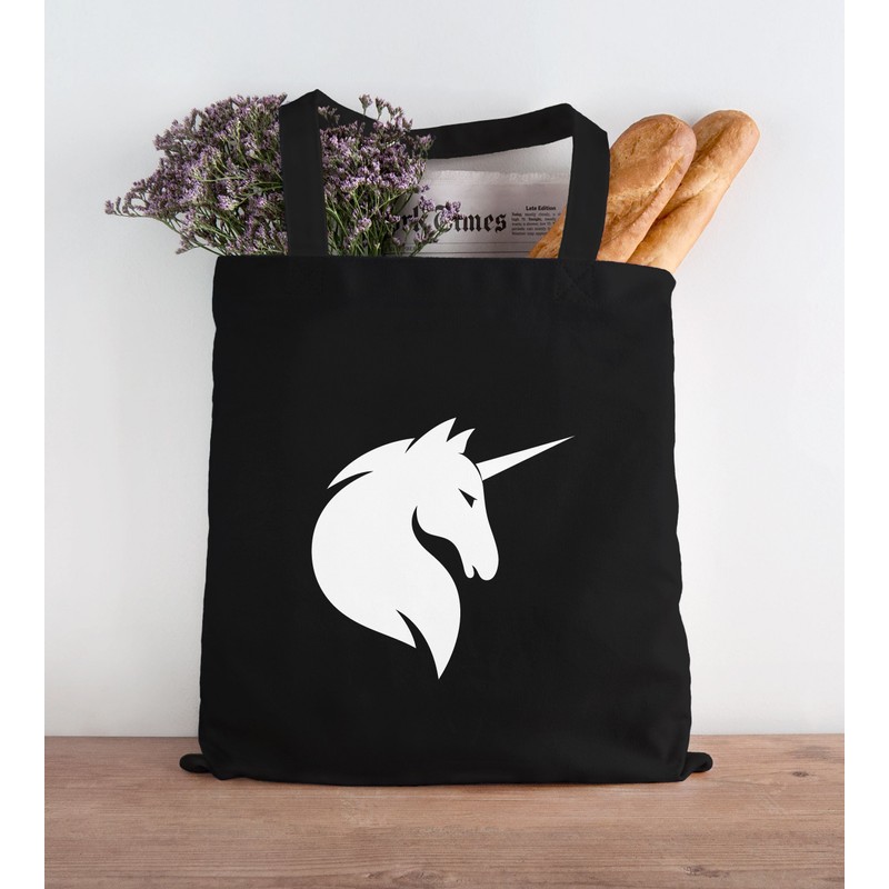Cloth Bag Unicorn Silhouette Moon Unicorn Bag Works®