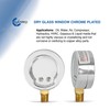 CARBO Instruments 2-1/2" Pressure Gauge, Chrome Plated Steel Case, Dry,