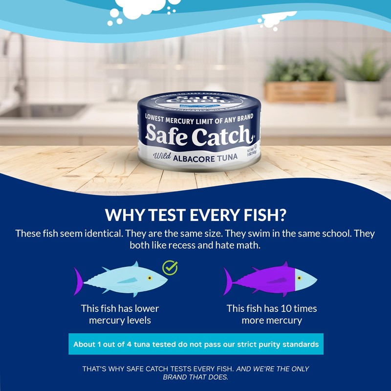 Safe Catch Wild Albacore Tuna Canned Low Mercury Can Tuna