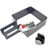 Square End Clamp 50 x 50 Graphite Fence Clamp Strut