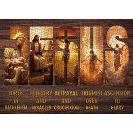 Christian Puzzles for Adults 1000 Pieces, Jesus Christ Puzzle Jigsaw Puzzles Easter, Religious Spiritual Bible Puzzle as Family Decor