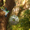 Topadorn Hanging Bird Feeder Mosaic Circle Birdfeeder for Wild Bird