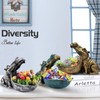aboxoo Hippo Statue,Large Hippopotamus Figurine Home Sculpture with Resin, Hippo