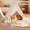 XiMaiChy Pet Teepee with Thick Cushion, Cat Tents for Small