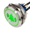 XL LED Push Button with Bell Symbol Made of V2A