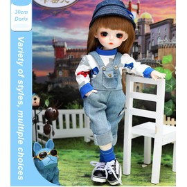 UCanaan BJD Doll, 1/6 SD Dolls 12 Inch 29 Ball Joint Doll DIY Toys with Full Set Clothes Shoes Wig Cosmetics Girls Yixin