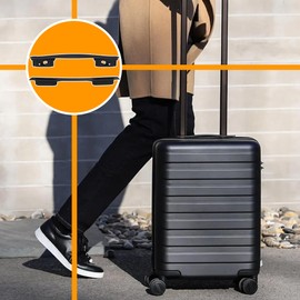 Mxfans 2 x Black B116 Suitcase Luggage Replacement Handle 215mm Flexible Strap