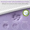 Firm King Mattress Topper, 3 inch Cooling Memory Foam Gel-Infused