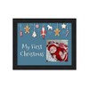 CountryArtHouse Baby's First Christmas Frame (Blue) Black Wood Frame with