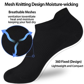 Corlap Ankle Socks Womens and Men - 8 Pairs Thin Cotton Low Cut No Show Athletic Running Socks With Tab