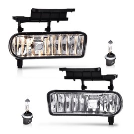 DOTCOM Fog Lights Compatible with Chevy Silverado 1500/2500 1999-2002/Fit Chevy Silverado 3500 2001 2002/Fit Tahoe Suburban 2000-2006/Compatible with Chevy Suburban(Clear) Left Right