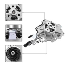 AULINK LR154597 Water Pump (2.0L L4 Only) AJ200 For Land Rover Discovery 2018-2023,Defender 90 110 Range Rover Velar Evoque Sport,Jaguar XE XF E-Pace F-Pace F-Type AJ20P4 JDE38596 LR092953