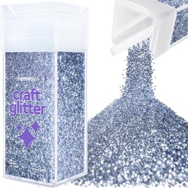 Hemway Craft Glitter Shaker 130g / 4.6oz Glitter for Arts, Crafts, Resin, Tumblers, Nails, Painting, Decoration, Festival, Cosmetic, Body - Fine (1/64" 0.015" 0.4mm) - Azure Blue