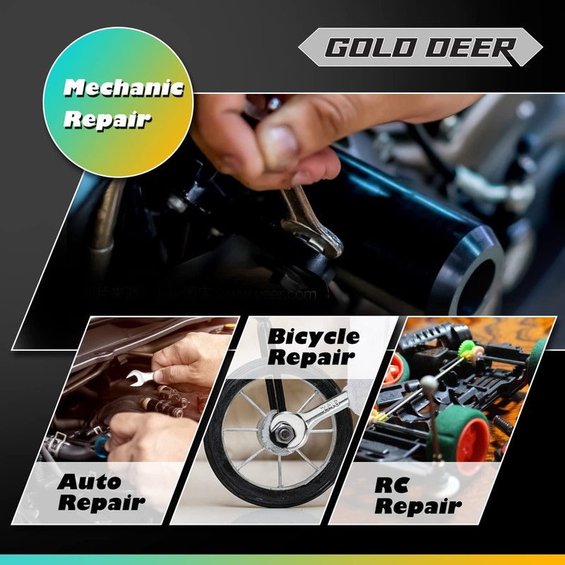 GOLD DEER 10 Pcs Mini Double Open End Wrench Set