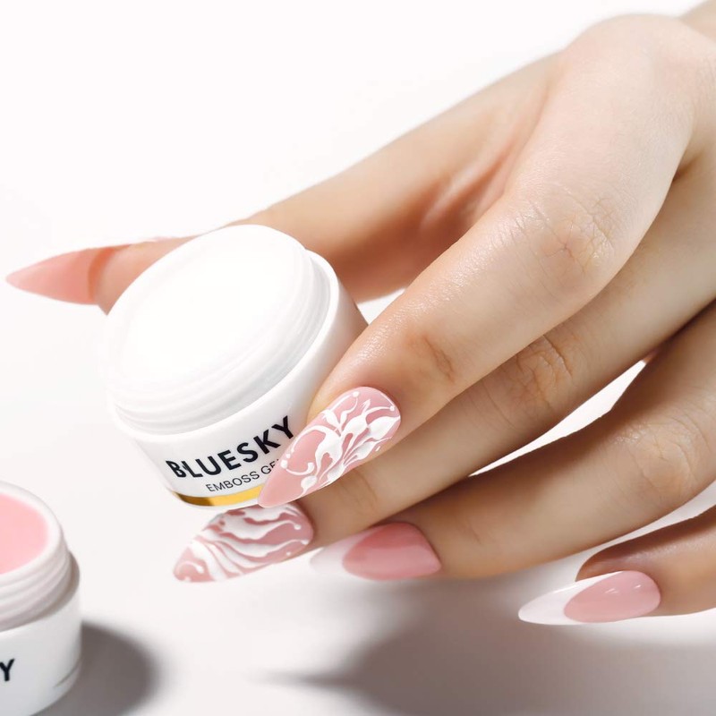 Bluesky UV Gel Emboss Carving Gel for Nail Art, Blue,