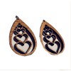 Featherweight Cherry Wood Heart Drop Earrings