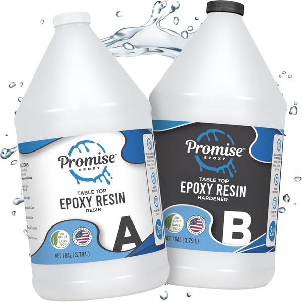 Promise Epoxy Epoxy Resin Kit 2 Gal-Crystal Clear, UV Resistant,