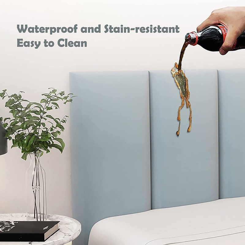 VEDHAA 3D Anti-Collision Wall Padding, Peel & Stick Upholstered Panels,