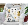 Jiaopenyou Throw Pillow Cover 20x20 Inch,Childish Funny Creative Dog Throw