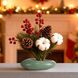 Flower Frog Vase Kit, Ikebana Flower Arrangement Ceramic Water Drop Flower Pot Flower Frog Flower Arrangement Vase Kit (Green Small Size)