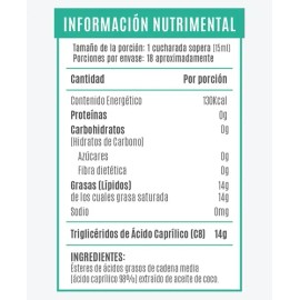 Birdman MCT Oil Ácido Caprílico de Coco  Keto y Paleo Friendly  Sin Sabor  270ml                                                                      