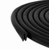 Seal Rubber Black U Channel Edge Seal EPDM 15/32" x