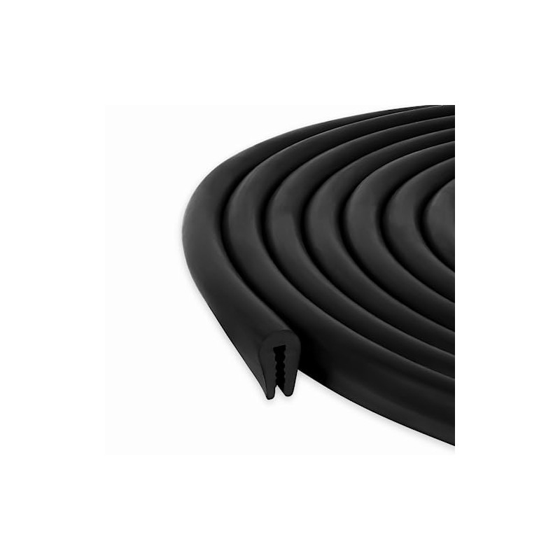 Seal Rubber Black U Channel Edge Seal EPDM 15/32" x
